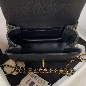 chanel as3580 small flap bag lambskin lambskin gold tone metal black 007 luxibags.ru .jpg