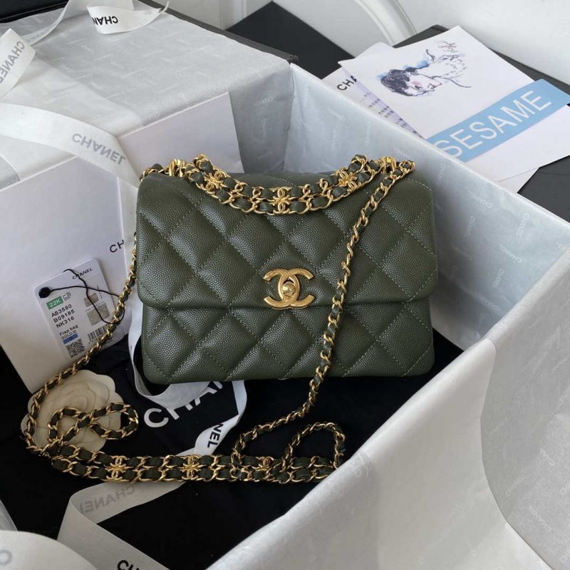 chanel as3580 small flap bag lambskin lambskin gold tone metal green 001 luxibags.ru .jpg