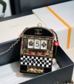 chanel as3586 2023ss walk on embroidery slot shoulder bag black 007 luxibags.ru .jpg