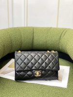 chanel as3609 flap bag lambskin lambskin gold tone metal black 002 luxibags.ru .jpg
