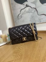 chanel as3609 flap bag lambskin lambskin gold tone metal dark brown 001 luxibags.ru .jpg