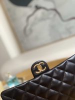 chanel as3609 flap bag lambskin lambskin gold tone metal dark brown 003 luxibags.ru .jpg
