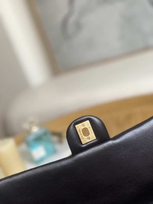 chanel as3609 flap bag lambskin lambskin gold tone metal dark brown 004 luxibags.ru .jpg