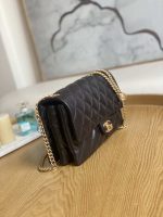 chanel as3609 flap bag lambskin lambskin gold tone metal dark brown 005 luxibags.ru .jpg