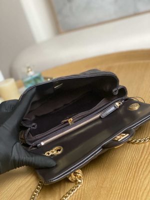 chanel as3609 flap bag lambskin lambskin gold tone metal dark brown 009 luxibags.ru .jpg