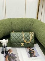 chanel as3609 flap bag lambskin lambskin gold tone metal green 001 luxibags.ru .jpg