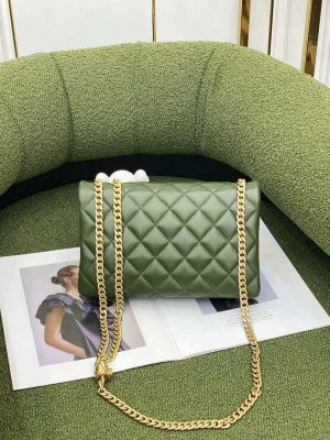 chanel as3609 flap bag lambskin lambskin gold tone metal green 003 luxibags.ru .jpg