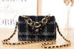 chanel as3611 small flap bag wool tweed gold tone metal black gray 001 luxibags.ru .jpg