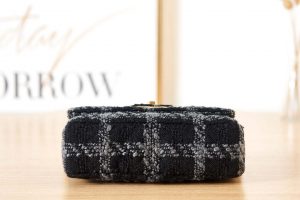 chanel as3611 small flap bag wool tweed gold tone metal black gray 006 luxibags.ru .jpg