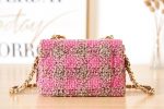 chanel as3611 small flap bag wool tweed gold tone metal pink brown 003 luxibags.ru .jpg
