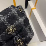 chanel as3615 backpack wool tweed gold tone metal black gray 003 luxibags.ru .jpg