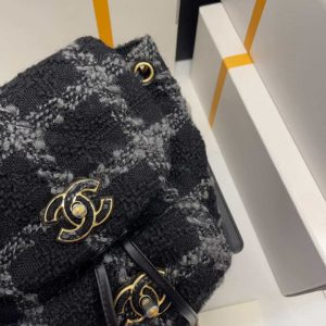 chanel as3615 backpack wool tweed gold tone metal black gray 003 luxibags.ru .jpg