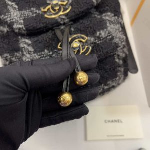 chanel as3615 backpack wool tweed gold tone metal black gray 004 luxibags.ru .jpg