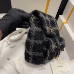 chanel as3615 backpack wool tweed gold tone metal black gray 005 luxibags.ru .jpg