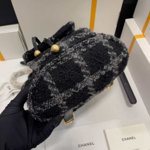 chanel as3615 backpack wool tweed gold tone metal black gray 007 luxibags.ru .jpg