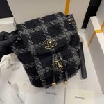 chanel as3615 backpack wool tweed gold tone metal black gray 009 luxibags.ru .jpg