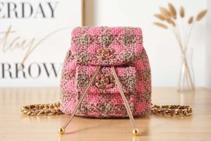 chanel as3615 backpack wool tweed gold tone metal pink 002 luxibags.ru .jpg