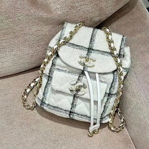 chanel as3615 backpack wool tweed gold tone metal white black 005 luxibags.ru .jpg