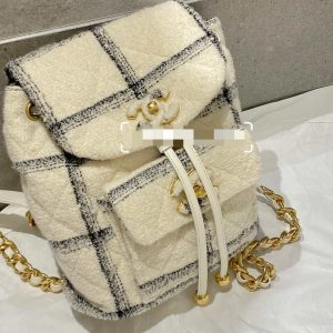 chanel as3615 backpack wool tweed gold tone metal white black 006 luxibags.ru .jpg