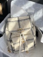 chanel as3615 backpack wool tweed gold tone metal white black 008 luxibags.ru .jpg