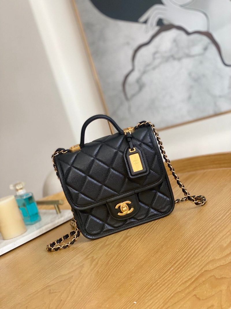 chanel as3652 small flap bag with top handle calfskin gold tone metal black 001 luxibags.ru .jpg