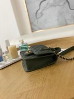 chanel as3652 small flap bag with top handle calfskin gold tone metal dark green 008 luxibags.ru .jpg