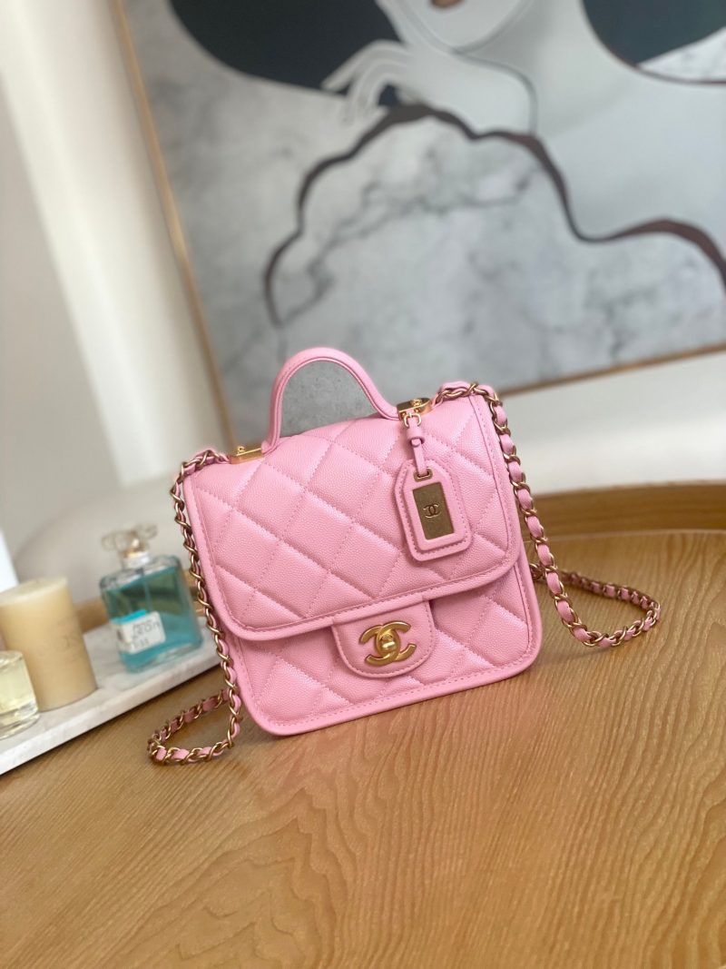 chanel as3652 small flap bag with top handle calfskin gold tone metal pink 001 luxibags.ru .jpg