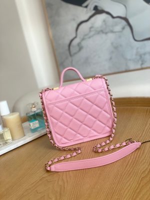 chanel as3652 small flap bag with top handle calfskin gold tone metal pink 002 luxibags.ru .jpg
