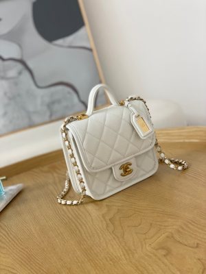 chanel as3652 small flap bag with top handle calfskin gold tone metal white 005 luxibags.ru .jpg