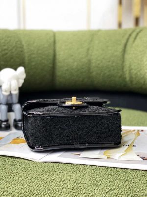 chanel as3652 small flap bag with top handle cotton wool tweed gold tone metal black 005 luxibags.ru .jpg
