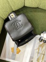 chanel as3652 small flap bag with top handle cotton wool tweed gold tone metal black 006 luxibags.ru .jpg