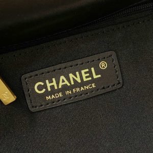 chanel as3652 small flap bag with top handle cotton wool tweed gold tone metal black 009 luxibags.ru .jpg