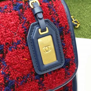 chanel as3652 small flap bag with top handle cotton wool tweed gold tone metal black and red 007 luxibags.ru .jpg