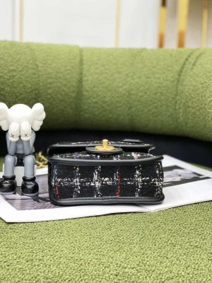 chanel as3652 small flap bag with top handle cotton wool tweed gold tone metal black and white 005 luxibags.ru .jpg