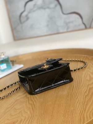 chanel as3652 small flap bag with top handle patent calfskin gold tone metal black 006 luxibags.ru .jpg