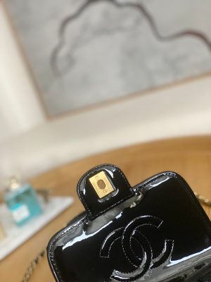 chanel as3652 small flap bag with top handle patent calfskin gold tone metal black 007 luxibags.ru .jpg