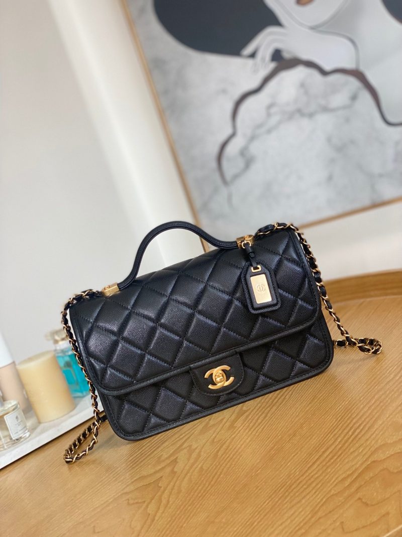 chanel as3653 small flap bag with top handle calfskin gold tone metal black 001 luxibags.ru .jpg