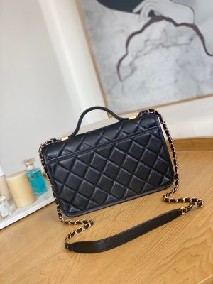 chanel as3653 small flap bag with top handle calfskin gold tone metal black 002 luxibags.ru .jpg