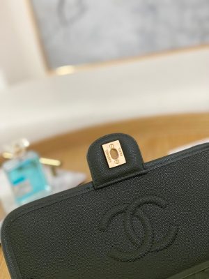 chanel as3653 small flap bag with top handle calfskin gold tone metal dark green 005 luxibags.ru .jpg