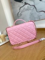 chanel as3653 small flap bag with top handle calfskin gold tone metal pink 002 luxibags.ru .jpg