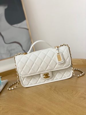 chanel as3653 small flap bag with top handle calfskin gold tone metal white 001 luxibags.ru .jpg