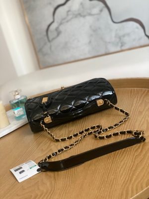 chanel as3653 small flap bag with top handle patent calfskin gold tone metal black 005 luxibags.ru .jpg
