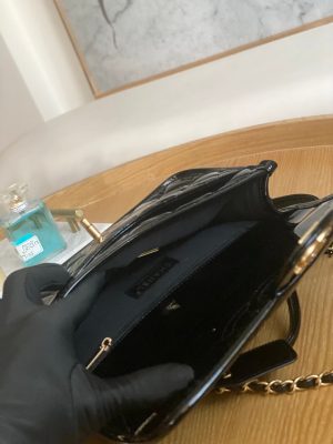 chanel as3653 small flap bag with top handle patent calfskin gold tone metal black 009 luxibags.ru .jpg