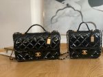 chanel as3653 small flap bag with top handle patent calfskin gold tone metal black 010 luxibags.ru .jpg