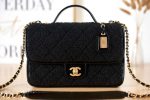 chanel as3653 small flap bag with top handle wool tweed gold tone metal black 002 luxibags.ru .jpg