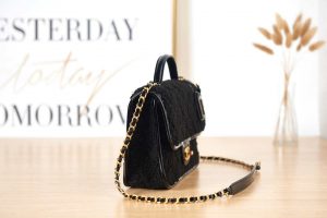 chanel as3653 small flap bag with top handle wool tweed gold tone metal black 003 luxibags.ru .jpg