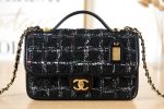 chanel as3653 small flap bag with top handle wool tweed gold tone metal black and white 002 luxibags.ru .jpg