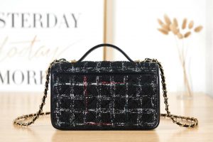 chanel as3653 small flap bag with top handle wool tweed gold tone metal black and white 004 luxibags.ru .jpg