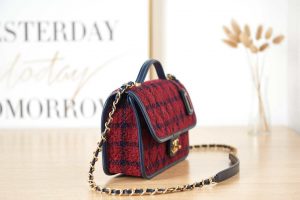chanel as3653 small flap bag with top handle wool tweed gold tone metal red and navy blue 003 luxibags.ru .jpg