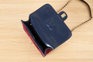 chanel as3653 small flap bag with top handle wool tweed gold tone metal red and navy blue 007 luxibags.ru .jpg